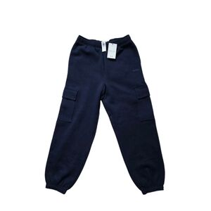 Aritzia Navy Blue Soft Fleece Cargo Joggers